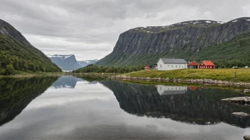 Et idyllisk norsk landskap med et hint av navnet Levang