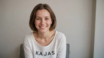 En kvinne med et strålende smil og gnistrende øyne.