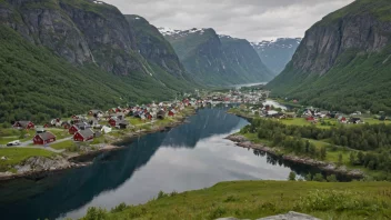 Et malerisk landskap i Norge