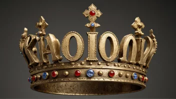 Et bilde av en kongekrone med navnet Harold skrevet i fet, gyllen skrift.