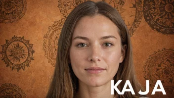 Et bilde av en kvinne med navnet Katja, med en bakgrunn som representerer ulike kulturer