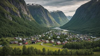 En malerisk landsby i Norge.